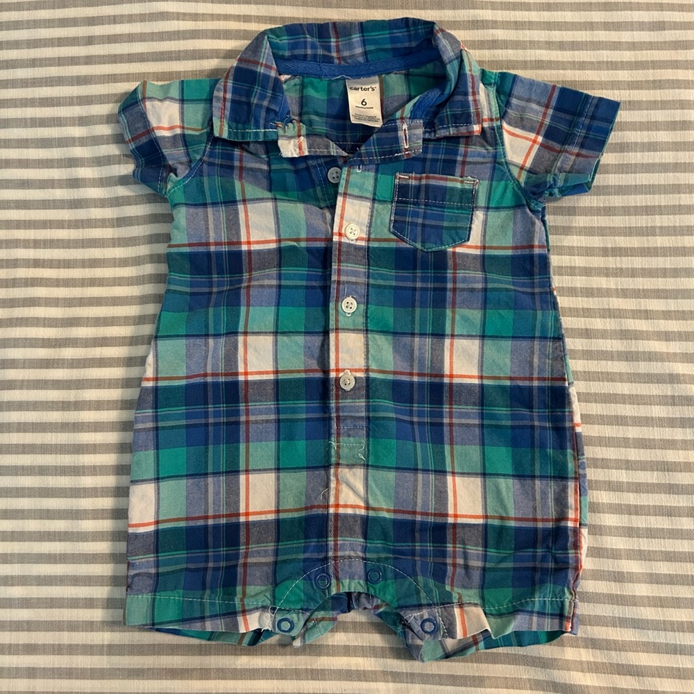 Carter’s Boys Plaid Romper